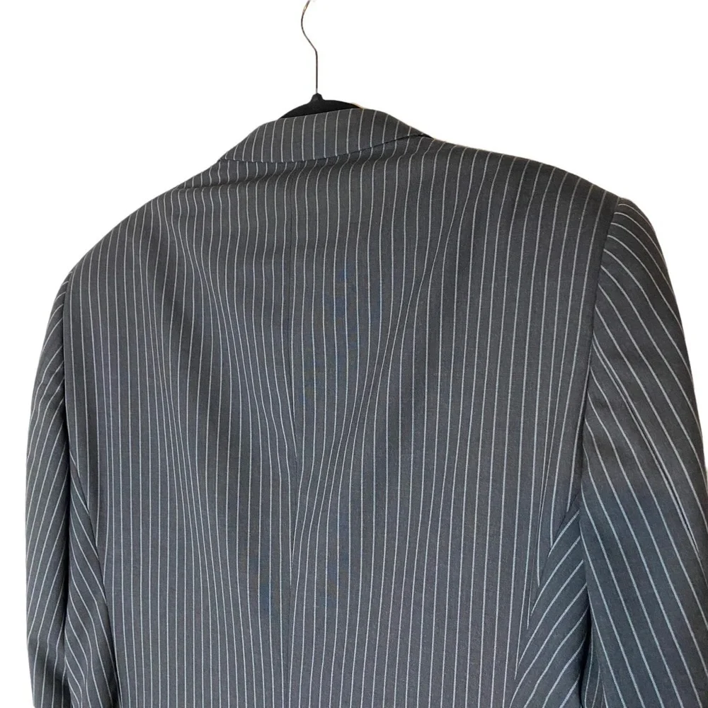 Armani Collezioni Black Striped Blazer Suit Jacket‎ 42